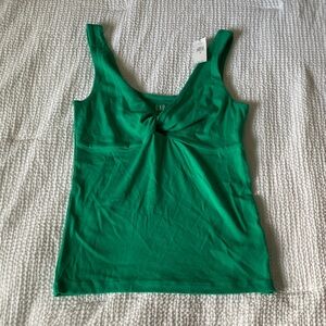 GAP Green Sleeveless Fitted Tank Top